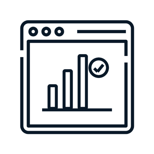 Evaluation dashboard with benchmark performance bars and verified checkmark